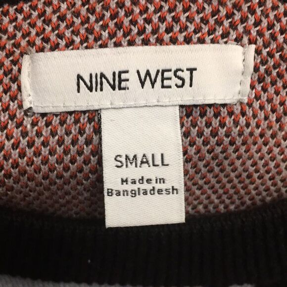 Nine West Color Block Cropped Sweater: Size Small - Picture 7 of 9